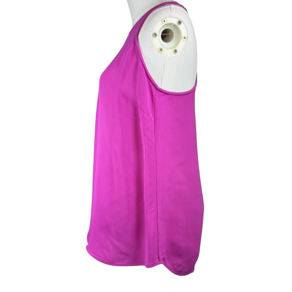 J. Crew Magenta Sleeveless Shell Top Size 6 Racerback Keyhole Workwear - Picture 3 of 7